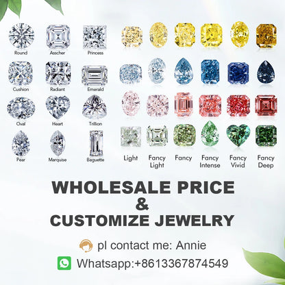 1ct 1.5ct  2ct 2.5 3ct 5ct HPHT CVD Diamond  IGI Certificate Cushion cut lab grown diamonds