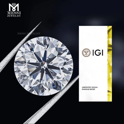 1ct 1.5ct 2ct 2.5ct 3ct 5ct With IGI certificate Round Lab Grown Diamonds  CVD HPHT Laboratory Diamond Wholesales