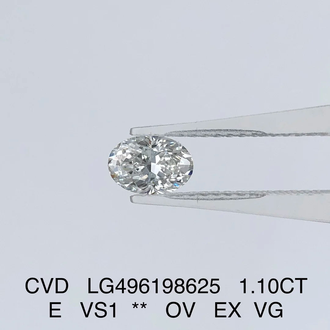 1ct 1.5ct 2ct 2.5ct 3ct 5ct Oval Shape Lab Grown Diamonds  With IGI Certificate HPHT CVD Laboratory Diamond Wholesale