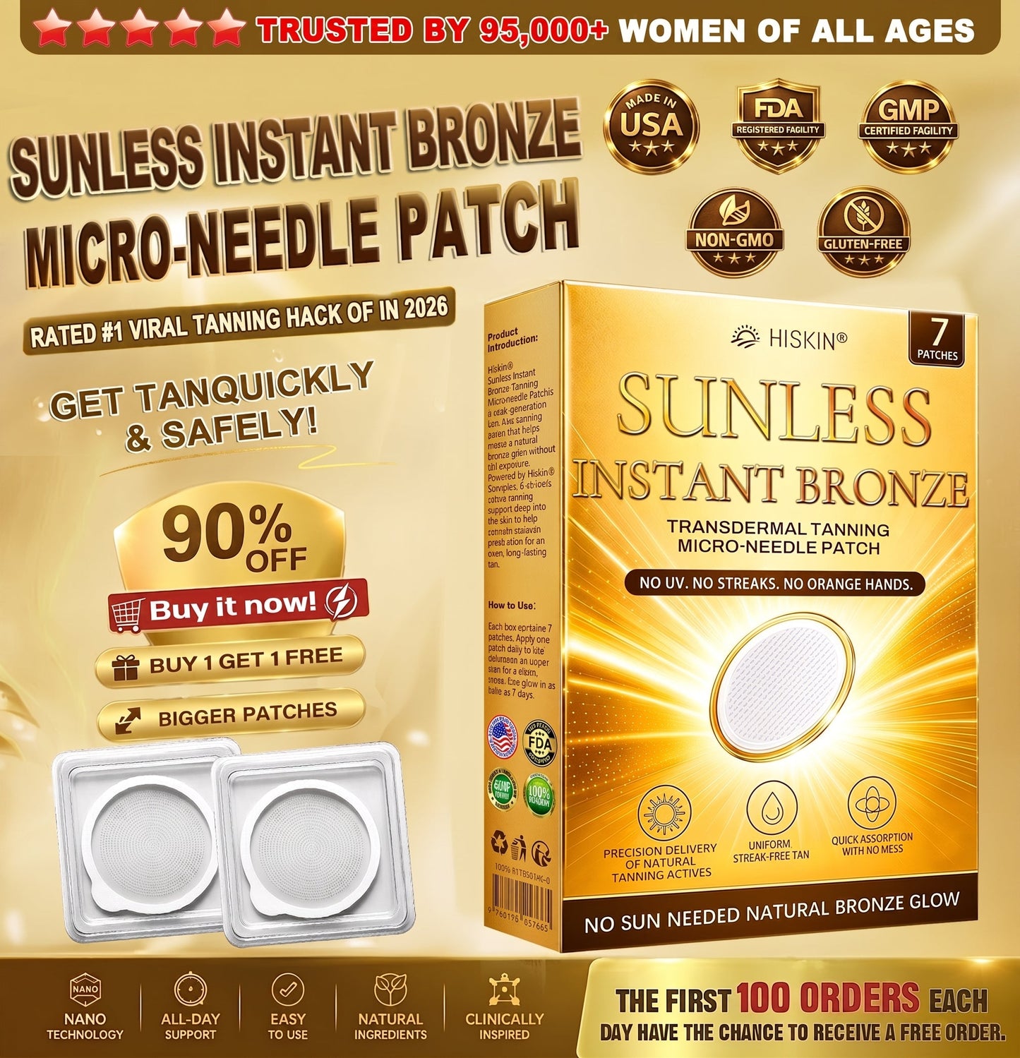 ☀️𝑶𝒇𝒇𝒊𝒄𝒊𝒂𝒍 𝑺𝒕𝒐𝒓𝒆 | ☀️ 𝐇𝐢𝐬𝐤𝐢𝐧® 𝐒𝐮𝐧𝐥𝐞𝐬𝐬 𝐈𝐧𝐬𝐭𝐚𝐧𝐭 𝐁𝐫𝐨𝐧𝐳𝐞 𝐓𝐚𝐧𝐧𝐢𝐧𝐠 𝐌𝐢𝐜𝐫𝐨𝐧𝐞𝐞𝐝𝐥𝐞 𝐏𝐚𝐭𝐜𝐡 (𝐉𝐮𝐬𝐭 𝐨𝐧𝐜𝐞 𝐚 𝐝𝐚𝐲) 𝐕𝐢𝐬𝐢𝐛𝐥𝐞 𝐁𝐫𝐨𝐧𝐳𝐞 𝐆𝐥𝐨𝐰 𝐢𝐧 𝟕 𝐃𝐚𝐲𝐬 ✅ 𝐍𝐨 𝐔𝐕, 𝐍𝐨 𝐎𝐫𝐚𝐧𝐠𝐞, 𝐍𝐨 𝐒𝐭𝐫𝐞𝐚𝐤𝐬, 𝐍𝐨 𝐃𝐇𝐀, 𝐍𝐨 𝐌𝐞𝐬𝐬.