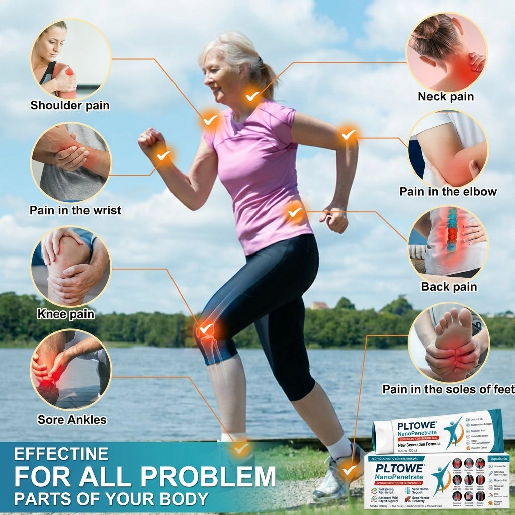 PLTOWE® NanoPenetrate Advanced Pain Relief Gel 🇺🇸 | Fast Comfort & Long-Term Joint & Muscle Care | Lidocaine + Menthol + MSM + Type II Collagen Formula | For Joint Pain, Muscle Soreness & Stiffness 💥